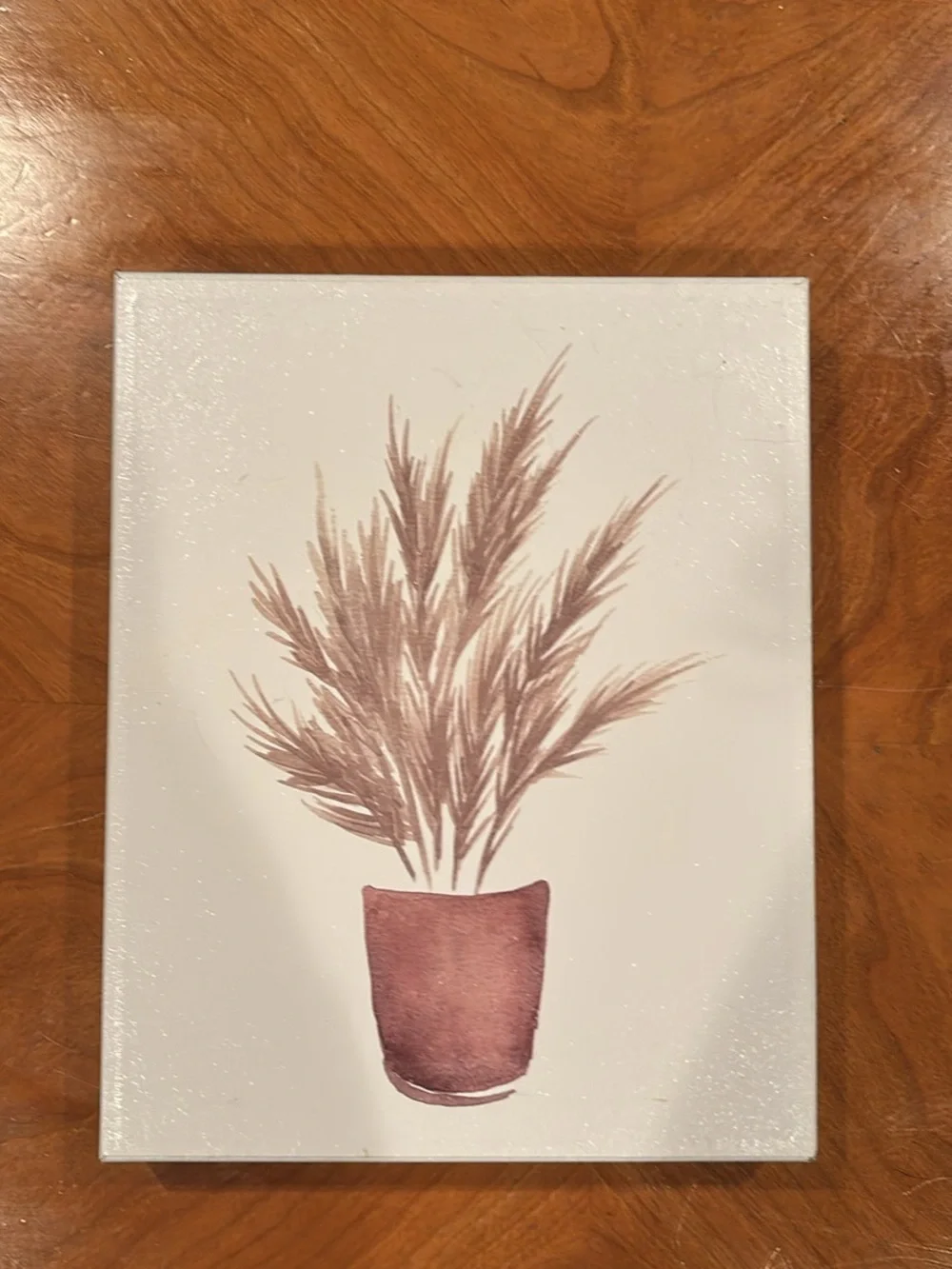 Minimal Botanical Wall Art - Mauve Plant in Pot